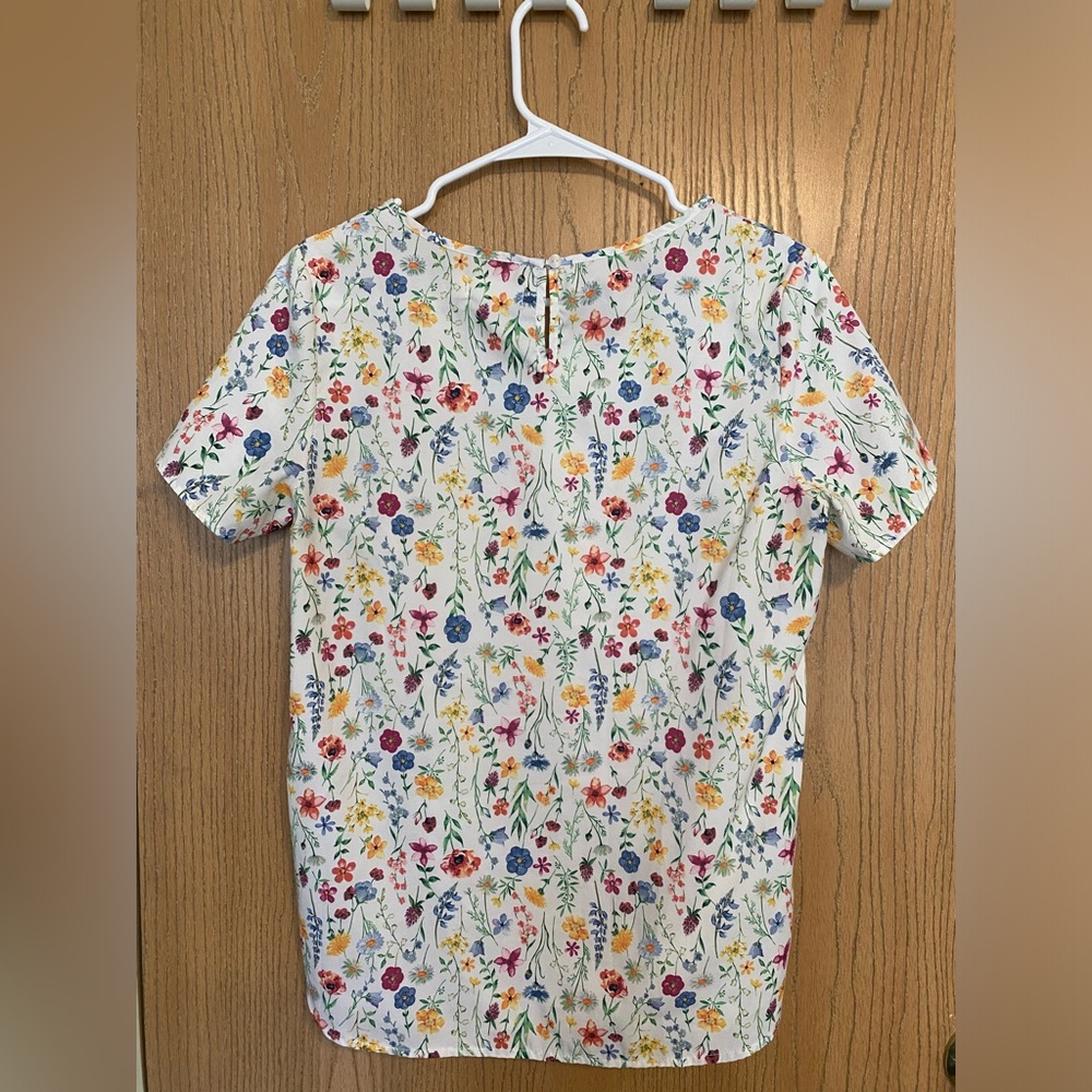 White blouse with flowers